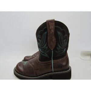 Ariat Fatbaby Womens Sz 7.5 B Brown Suede Leather Stockman Cowboy Western Boots